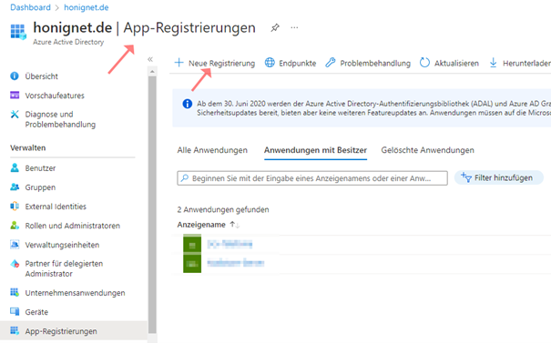 M365 App Registrierung