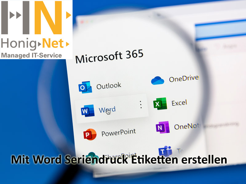 M365 Word Seriendruck Etiketten