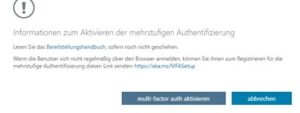 M365 Multi Faktor-Authentifizierung Aktivieren